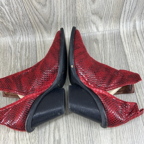 Free People X Jeffrey Campbell Matternhorn Western Red Snakeskin Boots - Picture 9 of 11